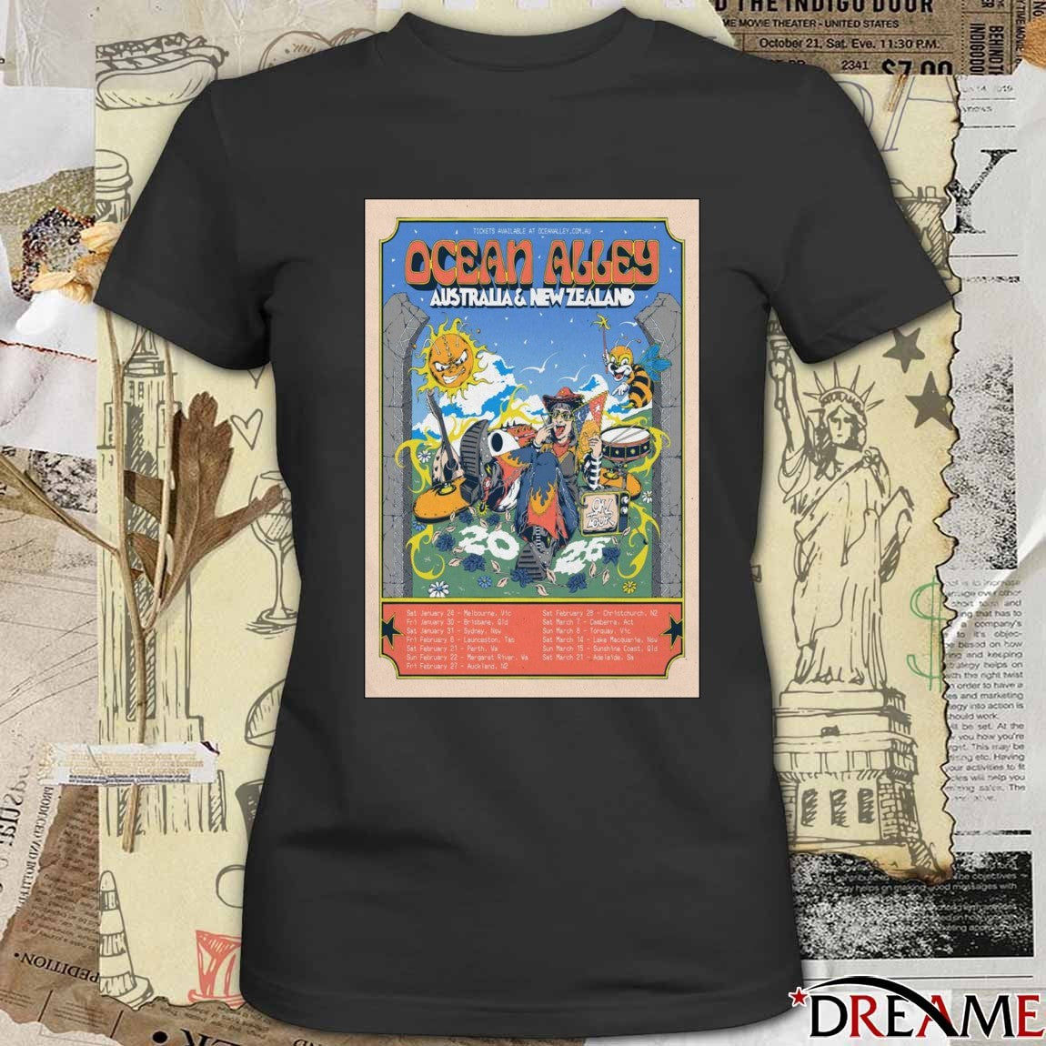 Poster Ocean Alley Tour Australia And New Zealand January – March 2026 t-shirt