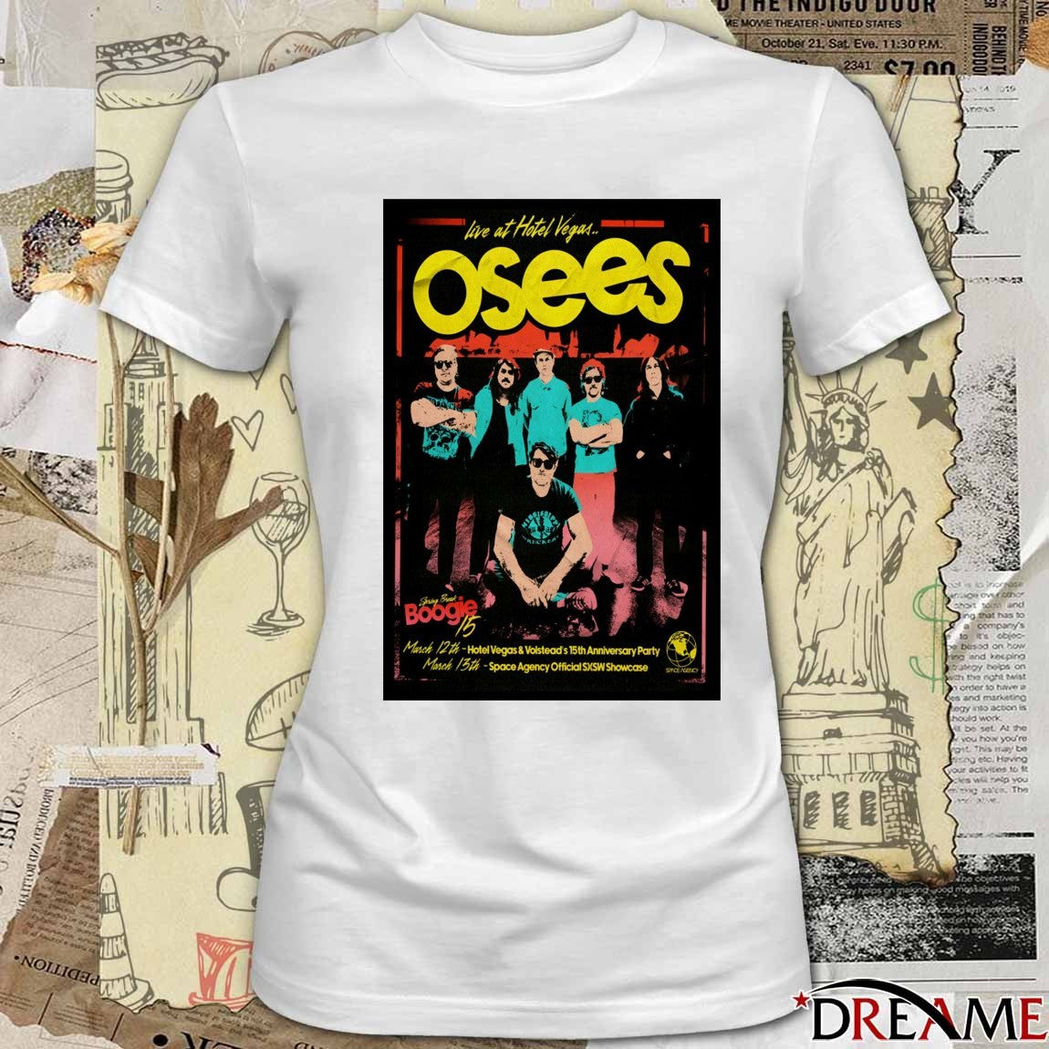 Poster Osees SXSW Hotel Vegas Austin TX March 13 2026 t-shirt