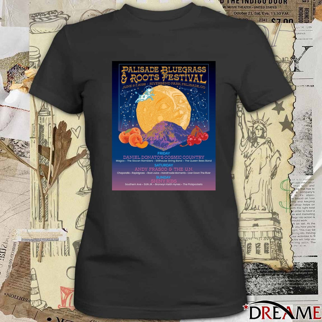 Poster Palisade Bluegrass And Roots Festival June 5-7 2026 In Palisade CO t-shirt