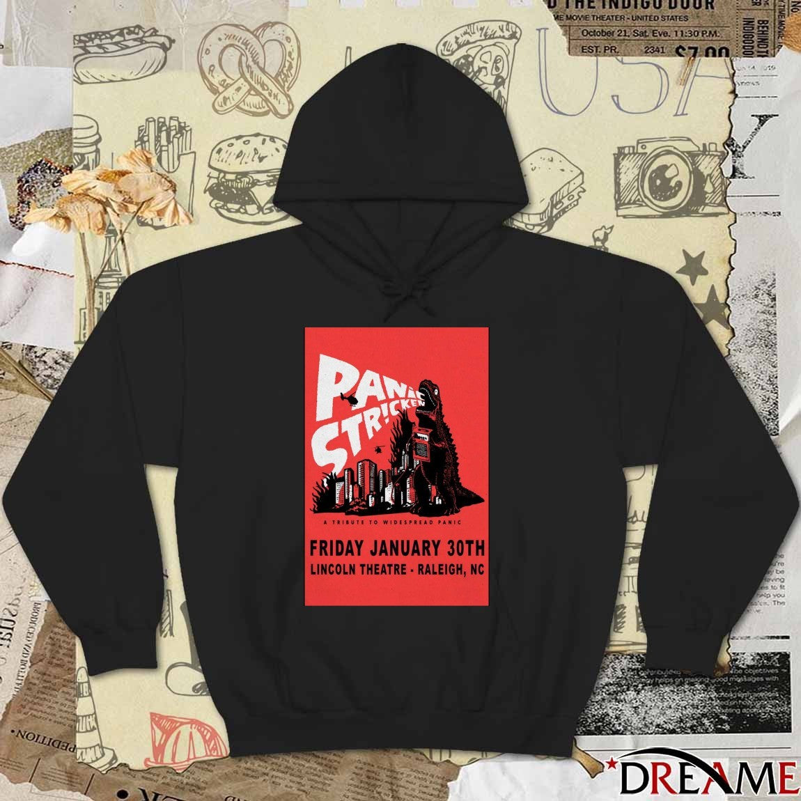 Poster Panic Stricken January 30 2026 Lincoln Theatre Raleigh NC t-shirt
