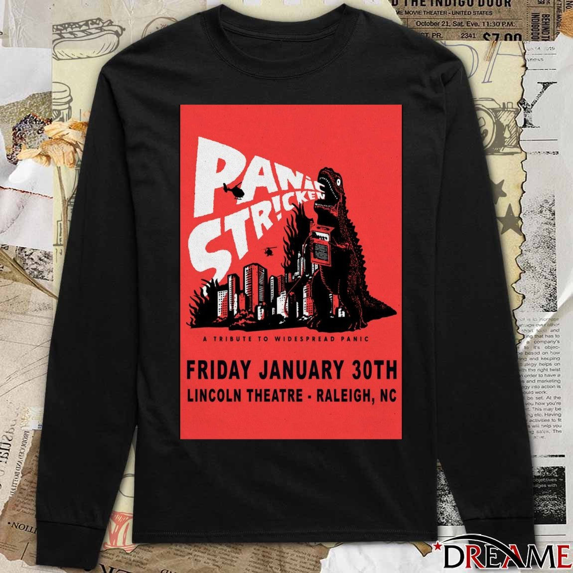 Poster Panic Stricken January 30 2026 Lincoln Theatre Raleigh NC t-shirt