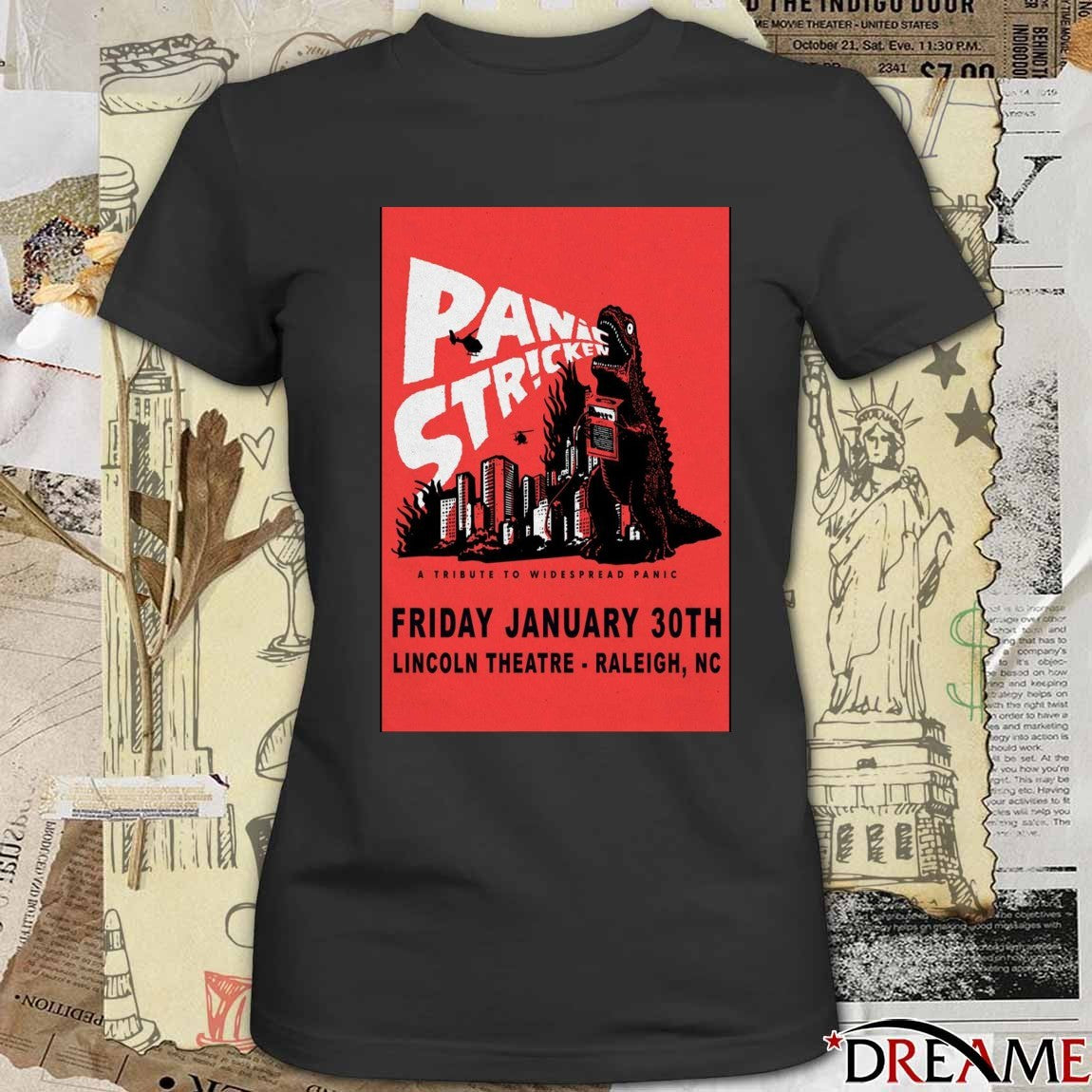 Poster Panic Stricken January 30 2026 Lincoln Theatre Raleigh NC t-shirt