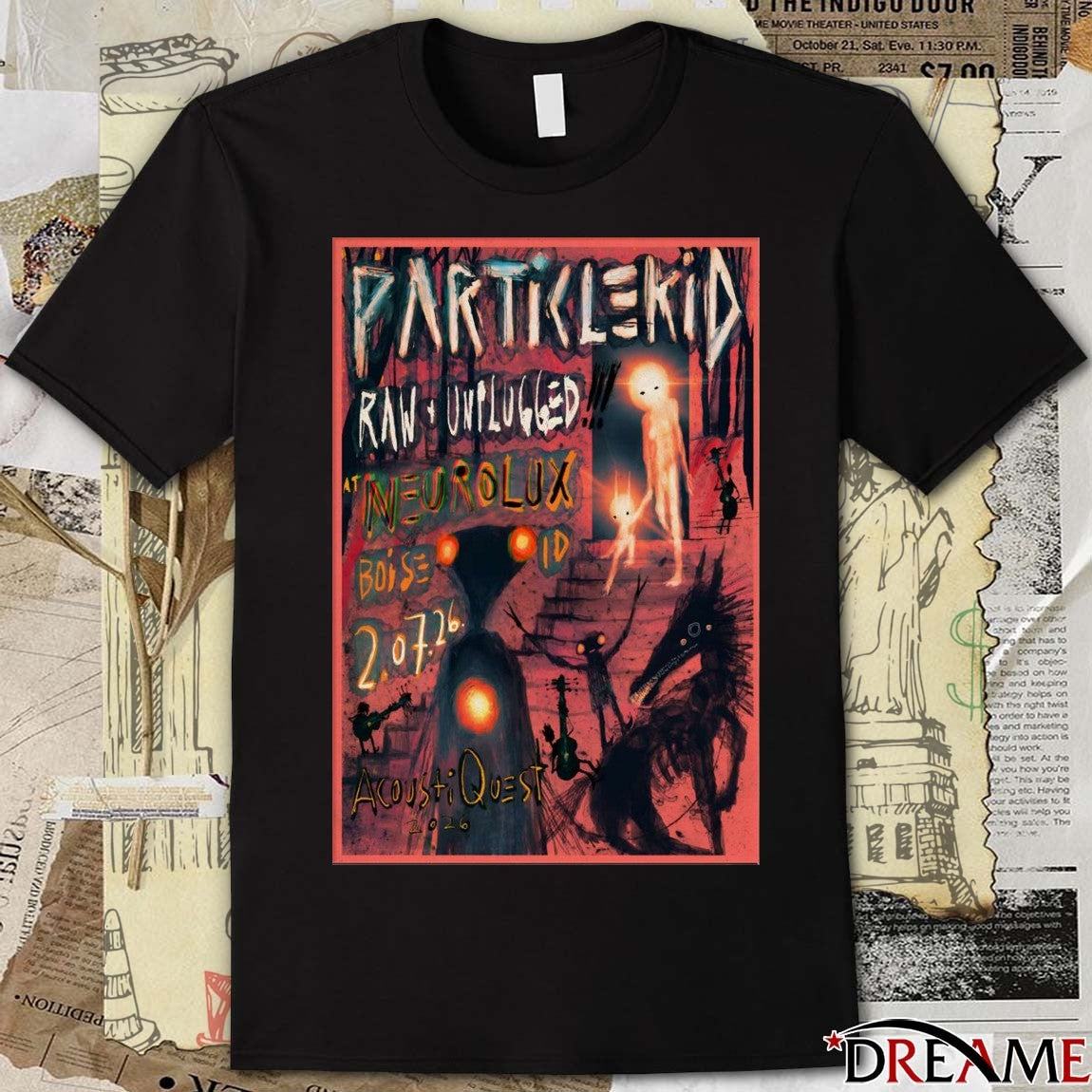 Poster Particle Kid Tour Boise ID February 7 2026 t-shirt