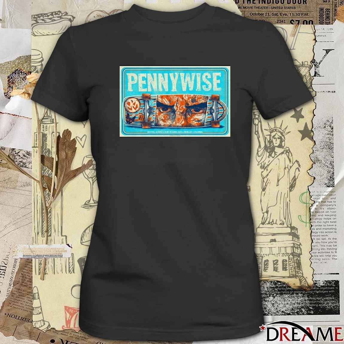 Poster Pennywise Altavoz Festival Medellin Colombia October 13 2025 t-shirt