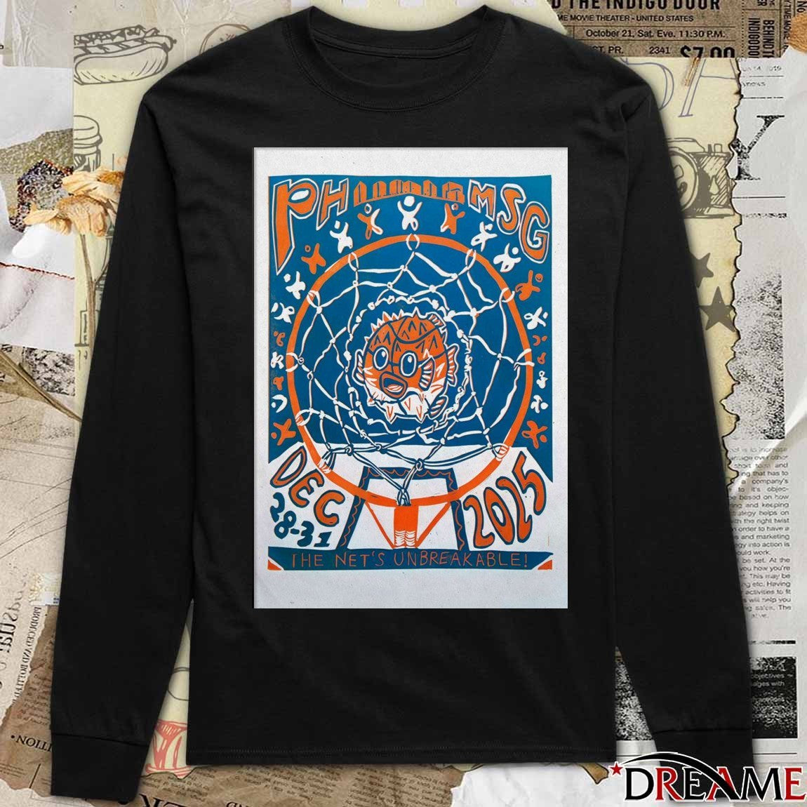 Poster Phish MSG December 28-31 2025 NYE The Net’s Unbreakable t-shirt