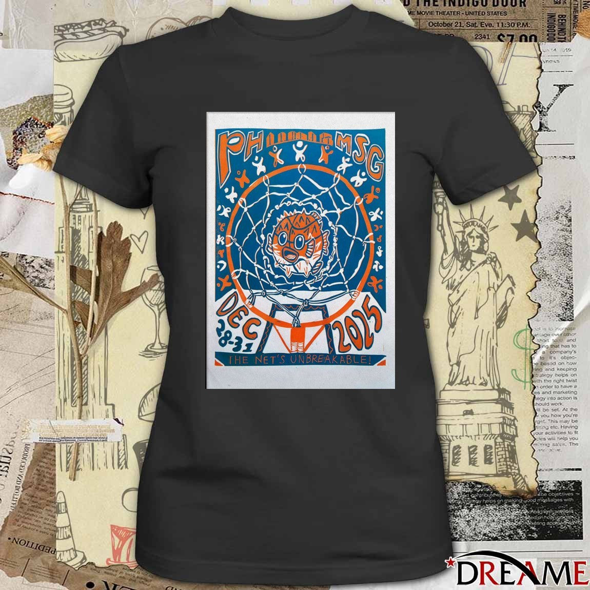 Poster Phish MSG December 28-31 2025 NYE The Net’s Unbreakable t-shirt