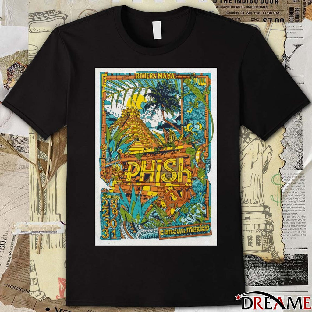 Poster Phish Riviera Maya Cancun Mexico January 28-31 2026 t-shirt