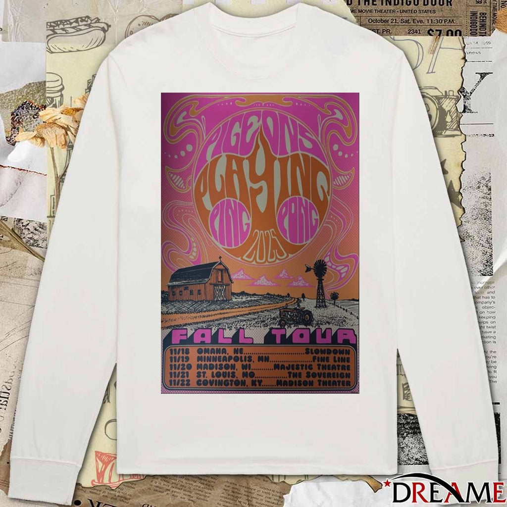 Poster Pigeons Playing Ping Pong Fall Tour November 18 – 22 2025 t-shirt