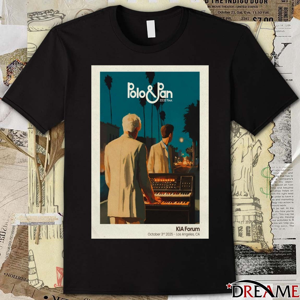 Poster Polo And Pan 22 22 Tour October 3 2025 Inglewood Event Los Angeles CA t-shirt