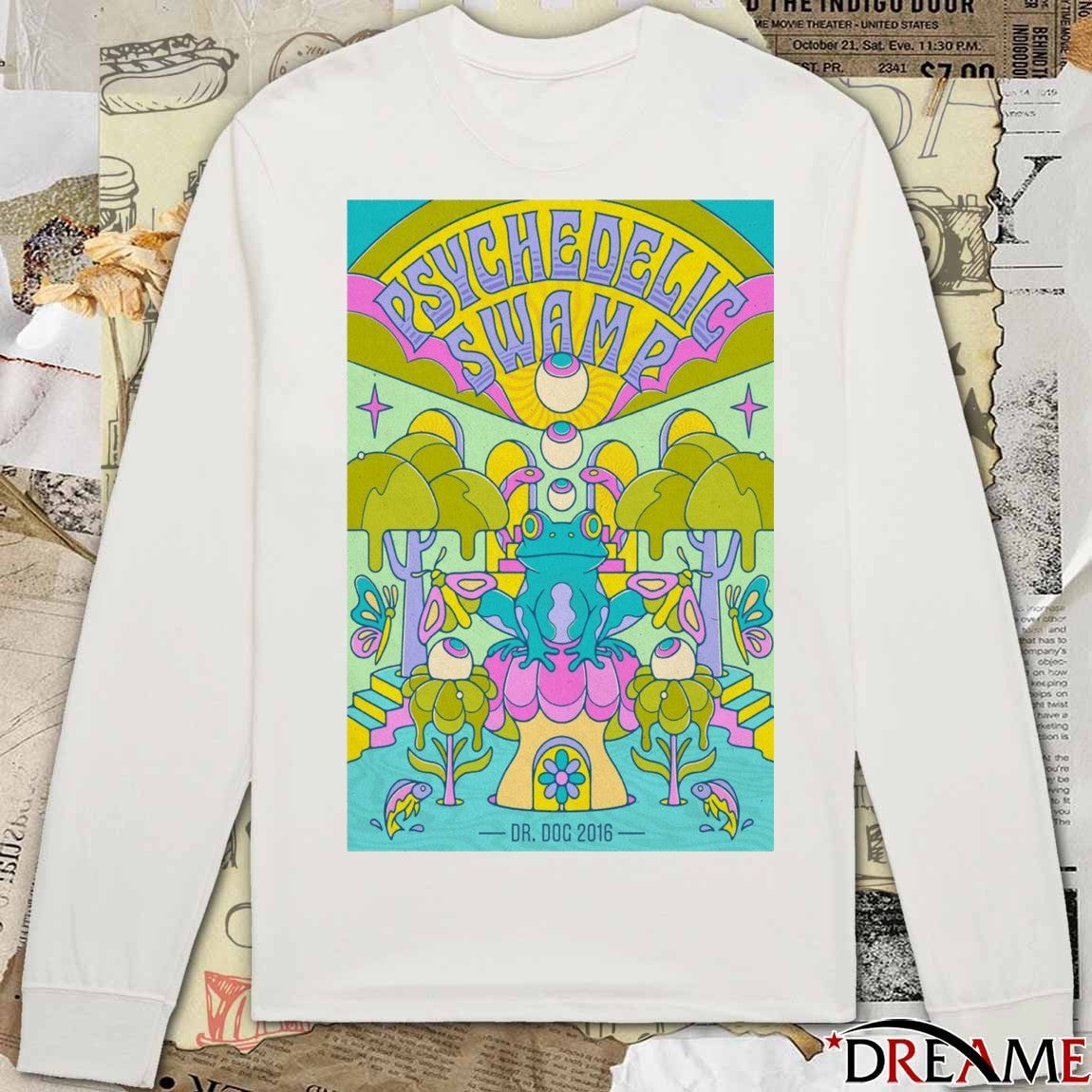Poster Psychedelic Swamp Commemorative Edition DR, DOG 2016 t-shirt