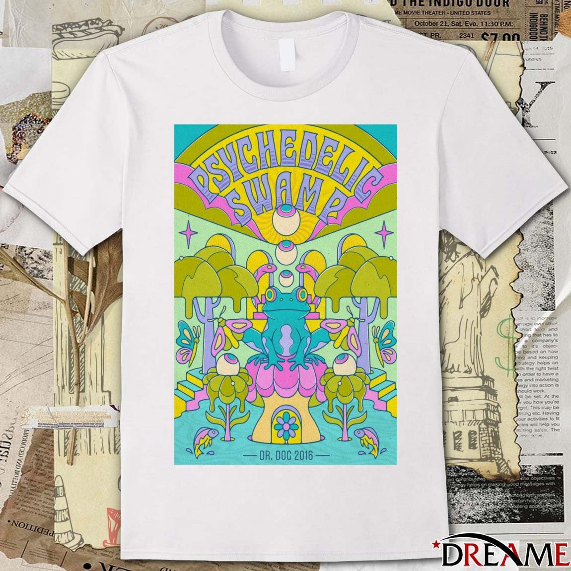 Poster Psychedelic Swamp Commemorative Edition DR, DOG 2016 t-shirt