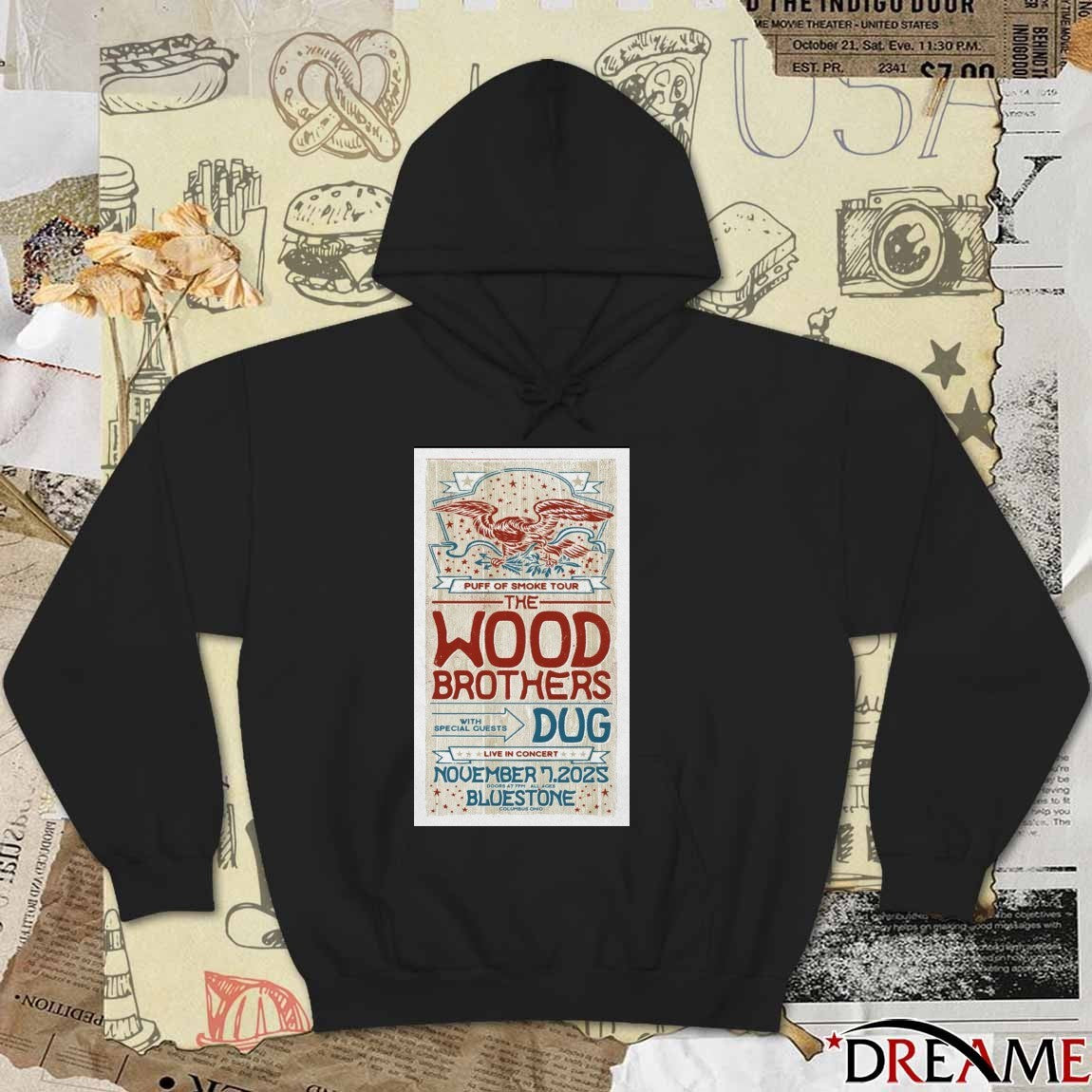 Poster Puff Of Smoke Tour The Wood Brothers Live In Concert November 7 2025 Columbus OH t-shirt