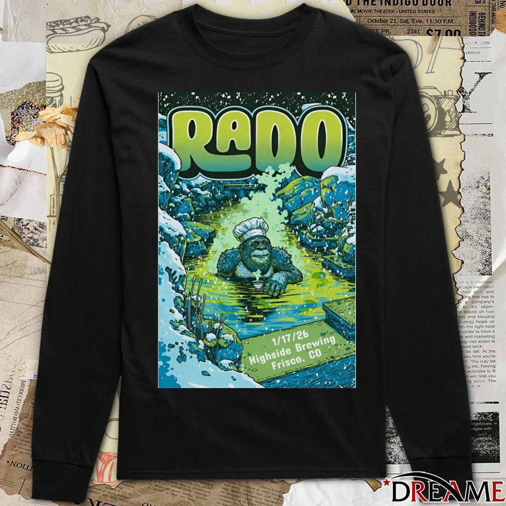 Poster Rado January 17 2026 Highside Brewing Frisco CO t-shirt