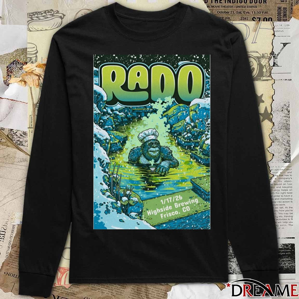Poster Rado January 17 2026 Highside Brewing Frisco CO t-shirt