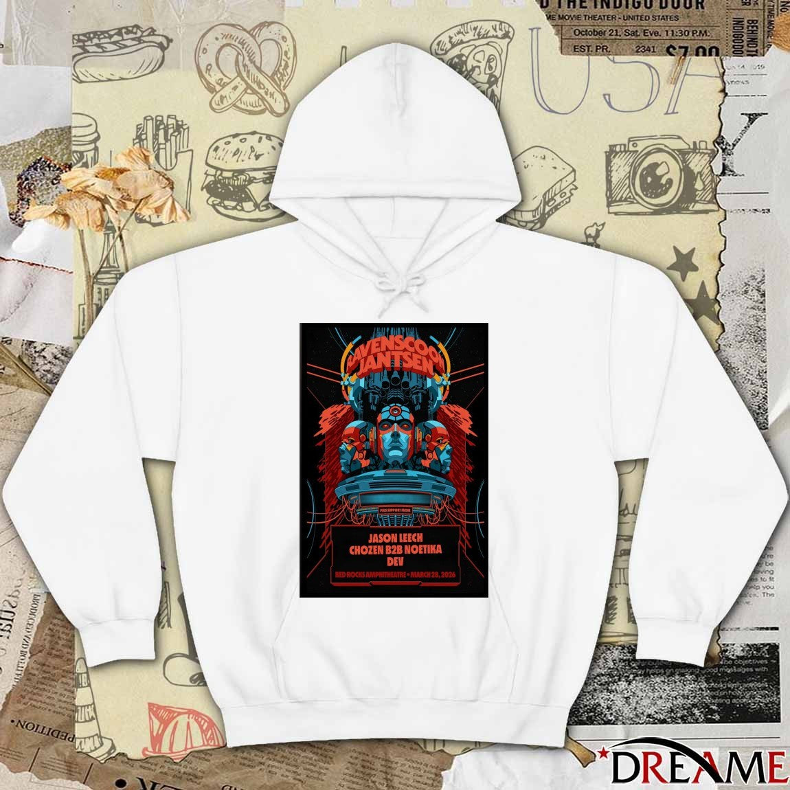 Poster Ravenscoon And Jantsen March 28 2026 Red Rocks Amphitheatre In Morrison CO t-shirt