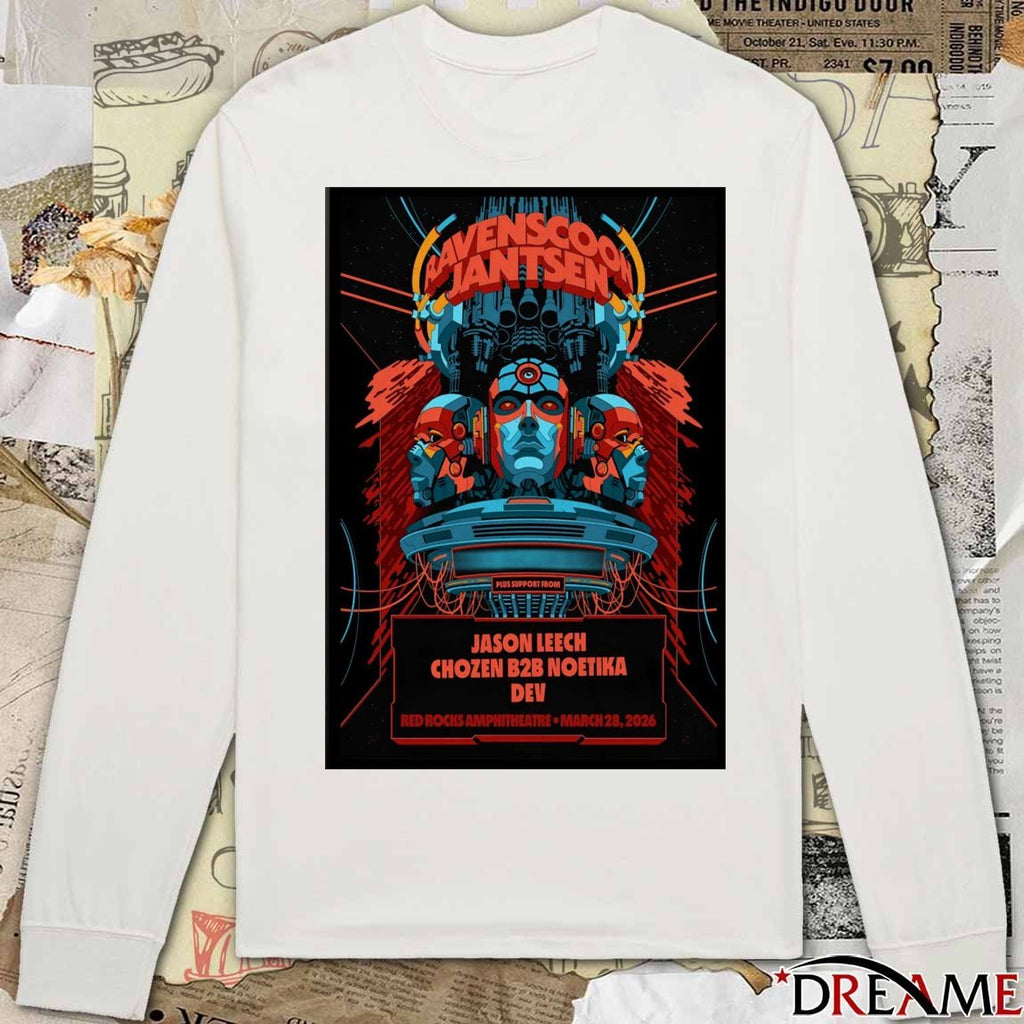 Poster Ravenscoon And Jantsen March 28 2026 Red Rocks Amphitheatre In Morrison CO t-shirt