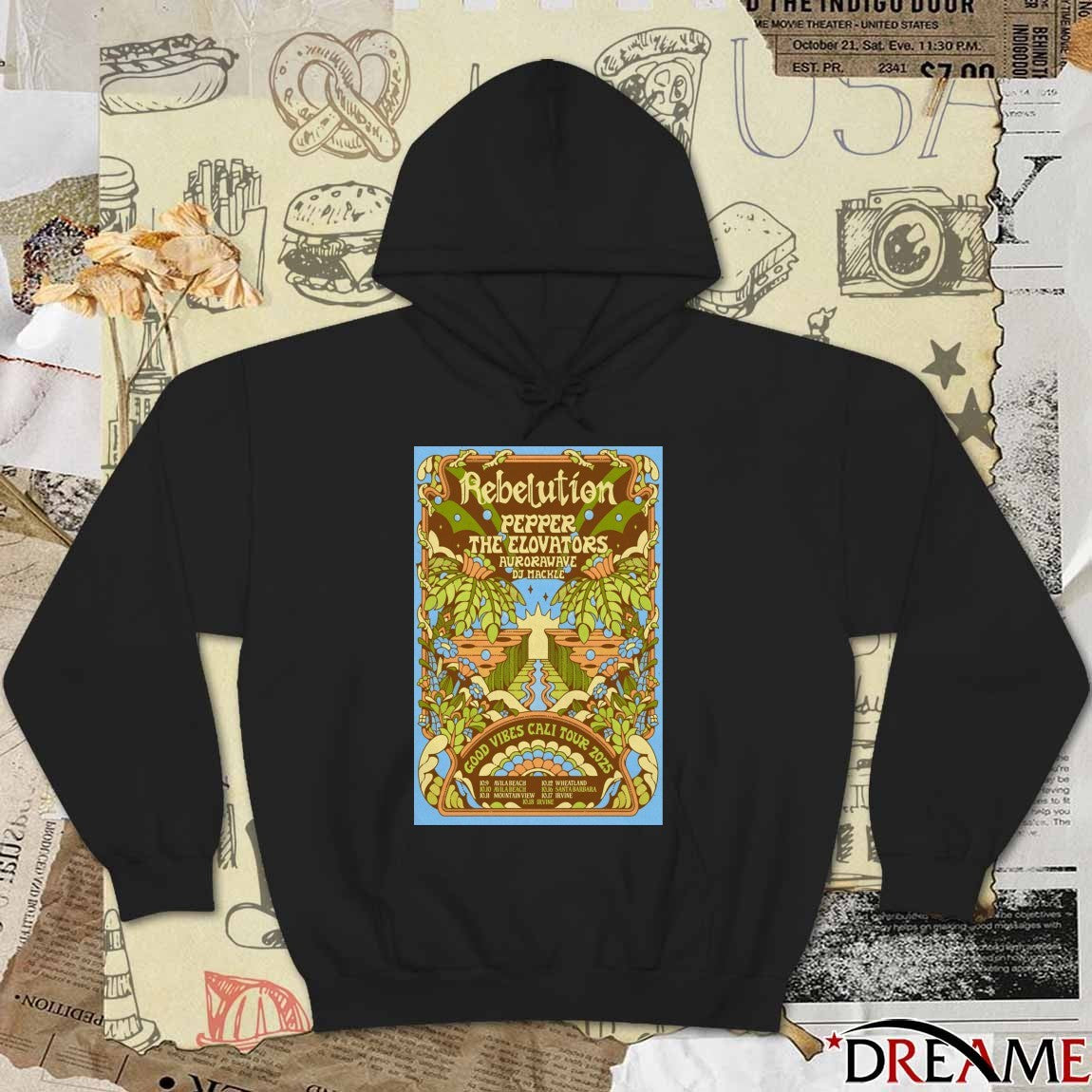 Poster Rebelution Good Vibes Fall Tour 2025 October 9 – 18 t-shirt