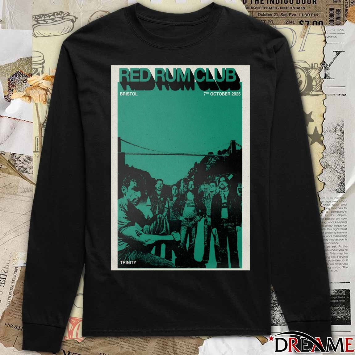 Poster Red Rum Club Bristol UK October 7th 2025 t-shirt