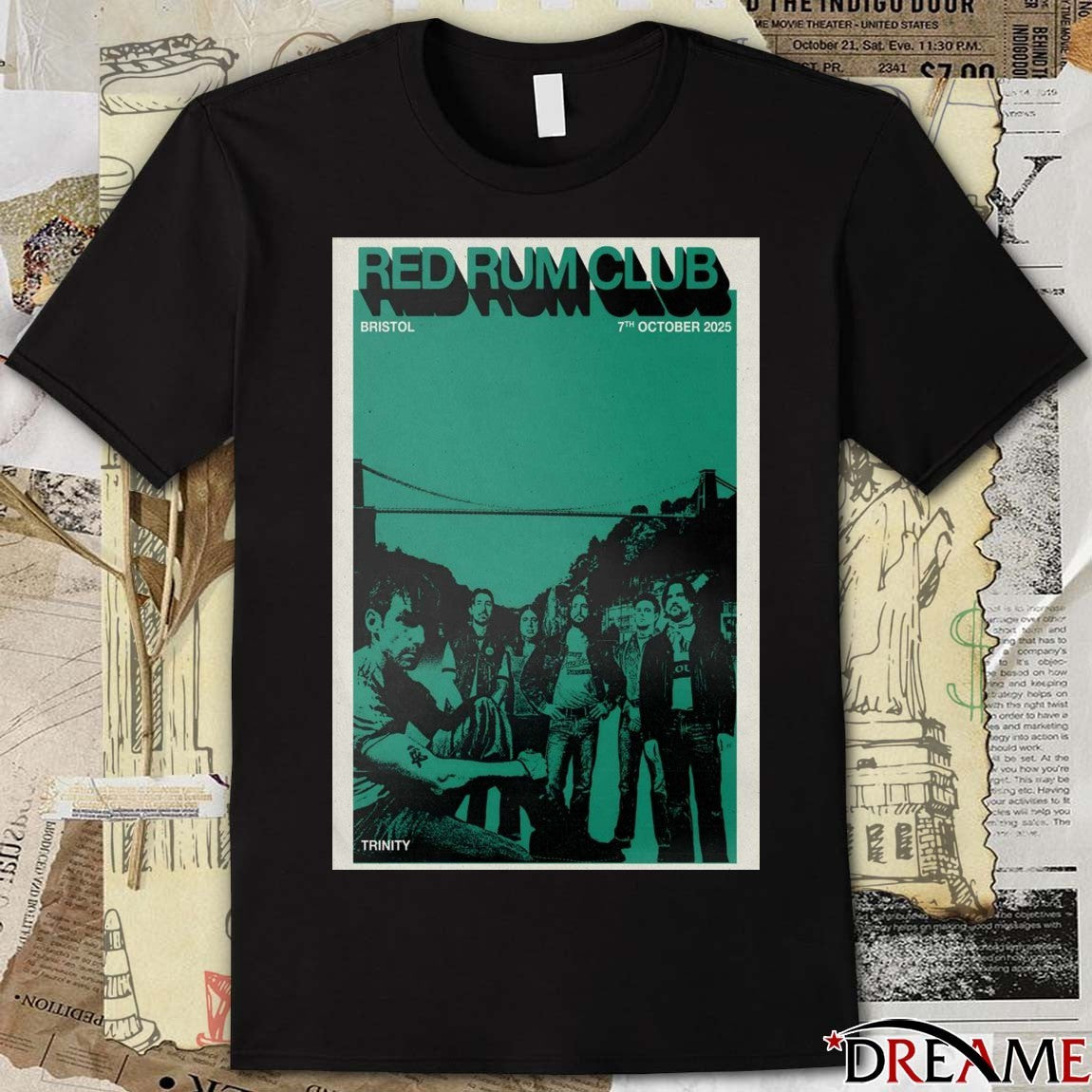 Poster Red Rum Club Bristol UK October 7th 2025 t-shirt