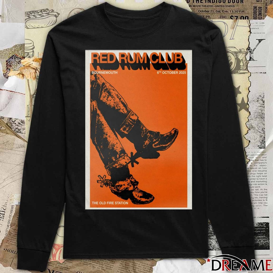 Poster Red Rum Club October 6th 2025 The Old Fire Station in Bournemouth UK t-shirt