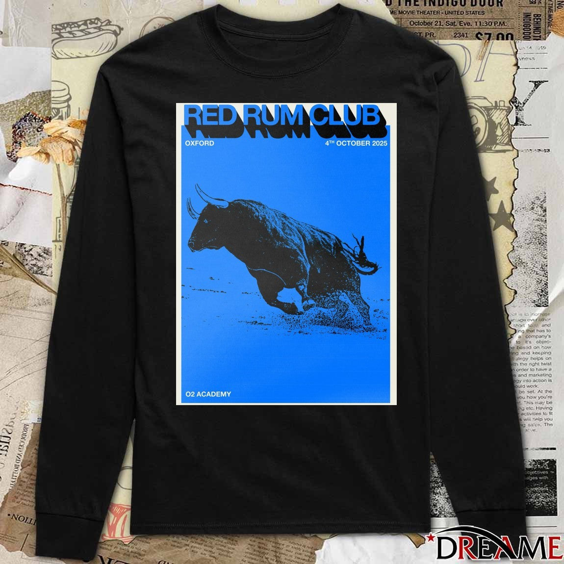 Poster Red Rum Club Tour Oxford UK October 04th 2025 Academy t-shirt