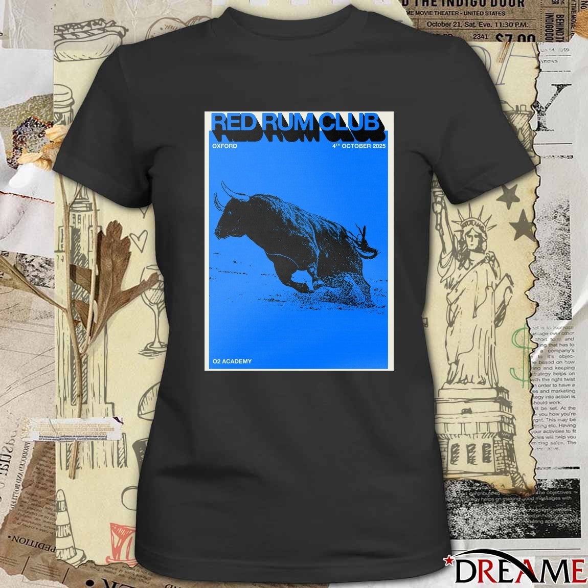 Poster Red Rum Club Tour Oxford UK October 04th 2025 Academy t-shirt
