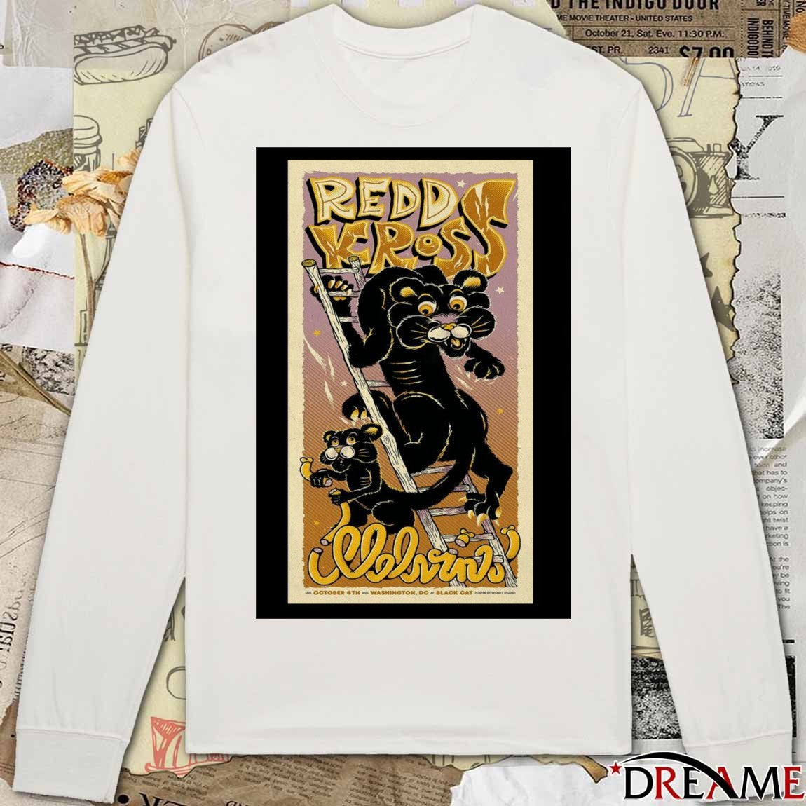 Poster Redd Kross x Melvins October 04 2025 Black Cat Washington DC t-shirt