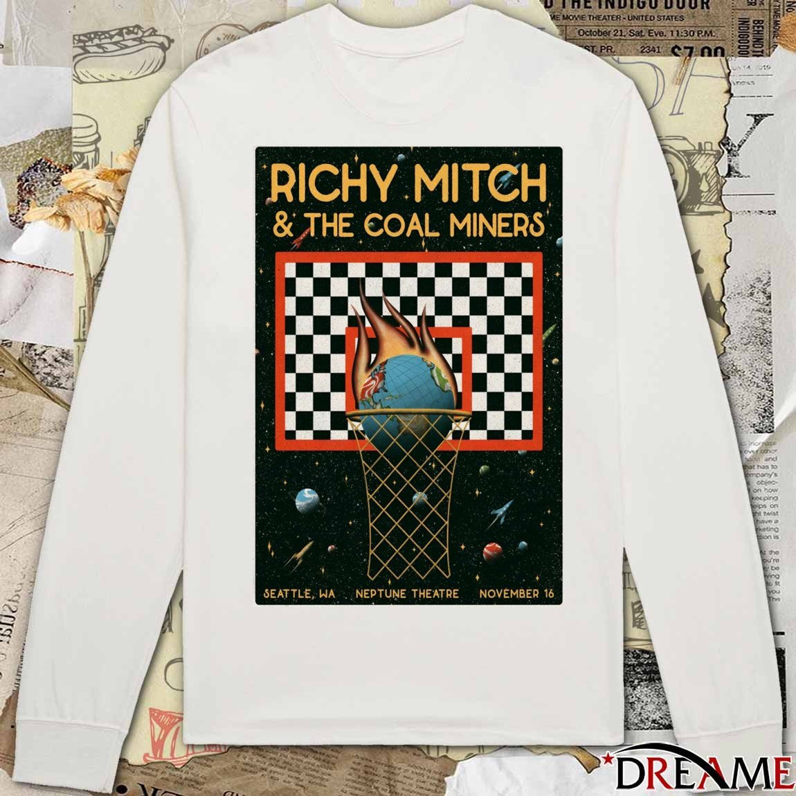 Poster Richy Mitch And The Coal Miners Neptune Theatre in Seattle WA November 16 2025 t-shirt
