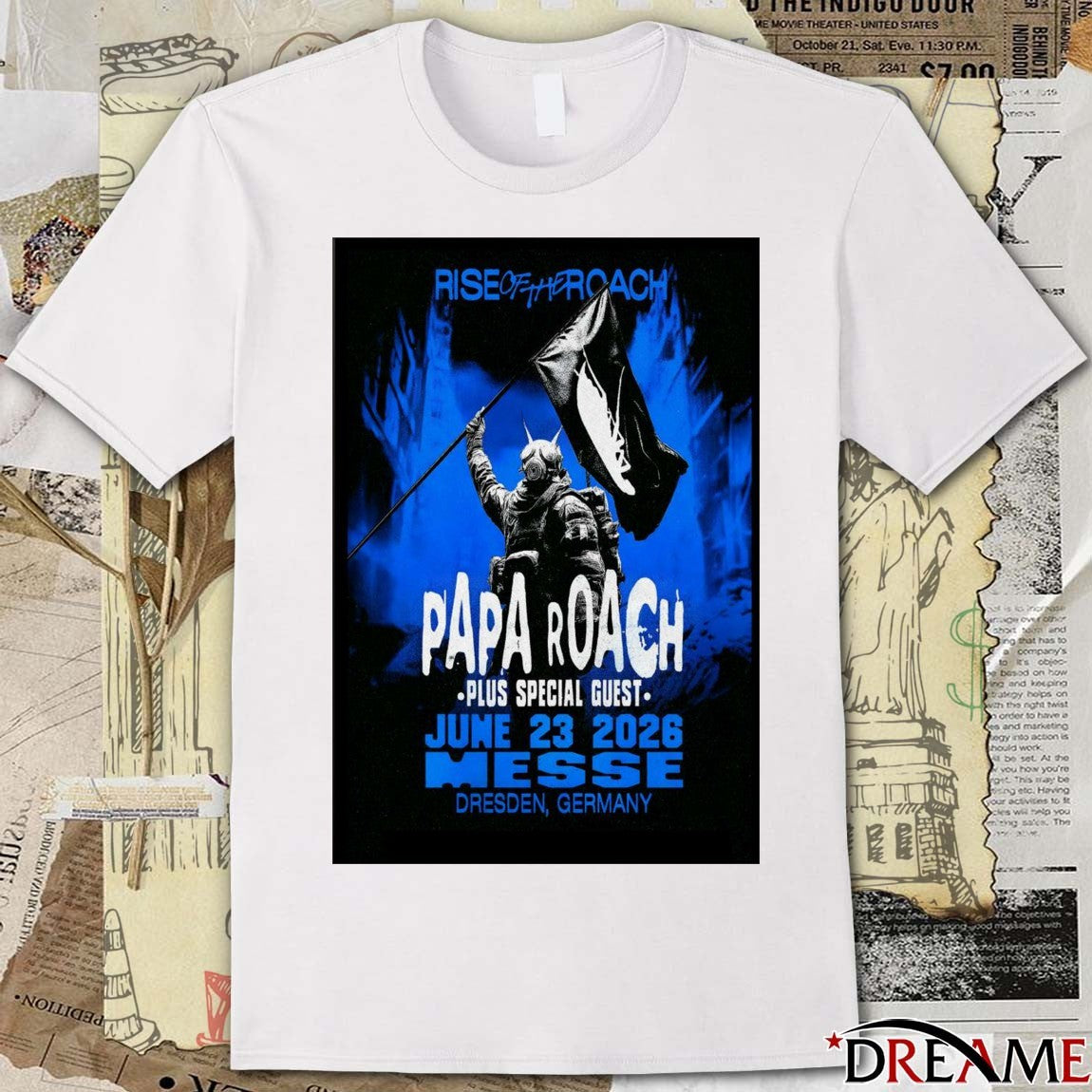 Poster Rise Of The Roach Papa Roach Dresden Event June 23 2026 t-shirt
