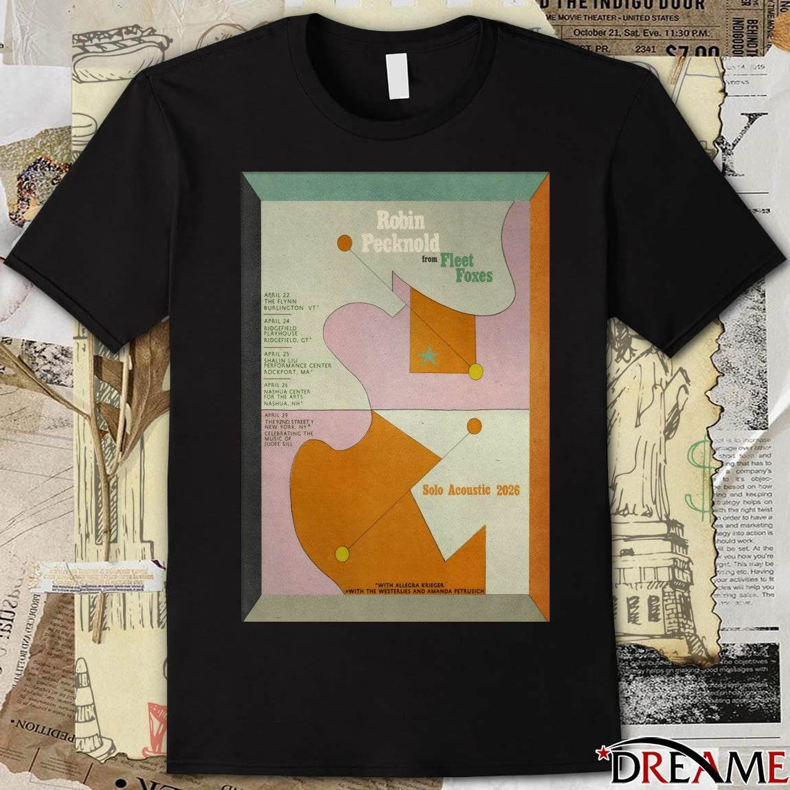 Poster Robin Pecknold Solo Acoustic Tour 2026 t-shirt