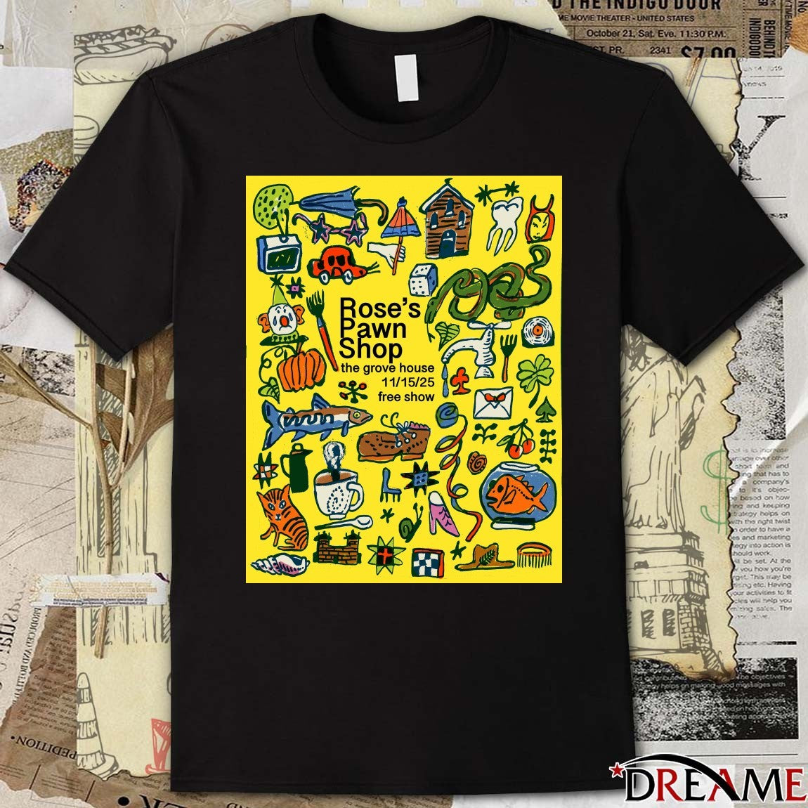 Poster Rose’s Pawn The Grove House In Mariposa CA November 15 2025 t-shirt