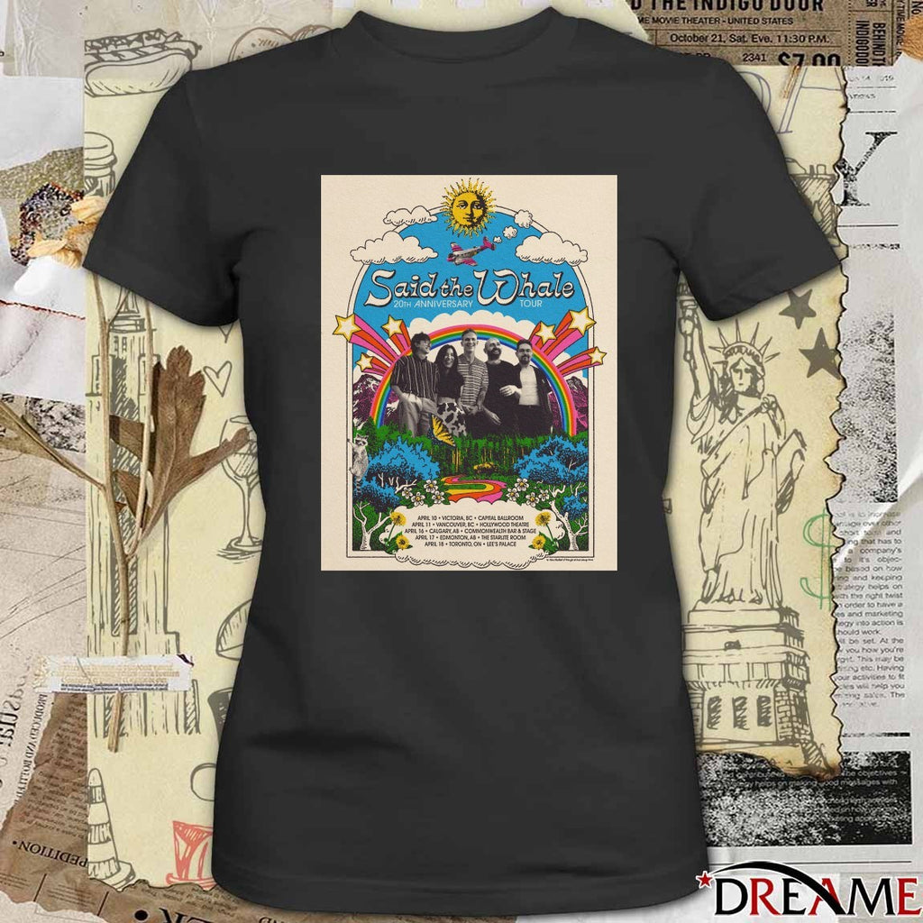 Poster Said The Whale 20th Anniversary Tour 2026 April 10 – 18 t-shirt