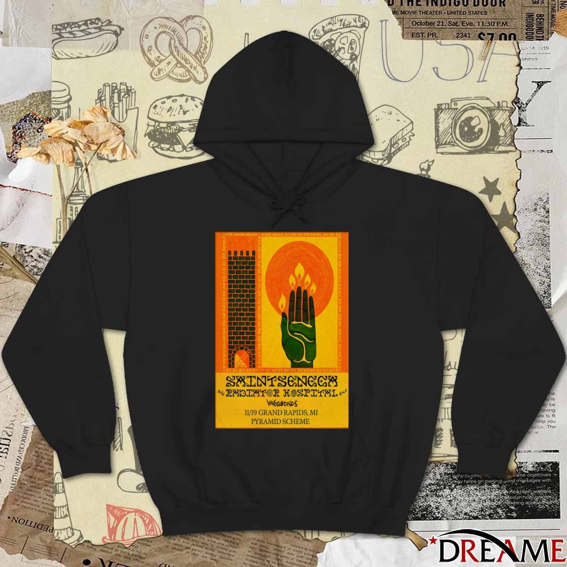 Poster Saintseneca November 19 2025 The Pyramid Scheme Grand Rapids MI t-shirt