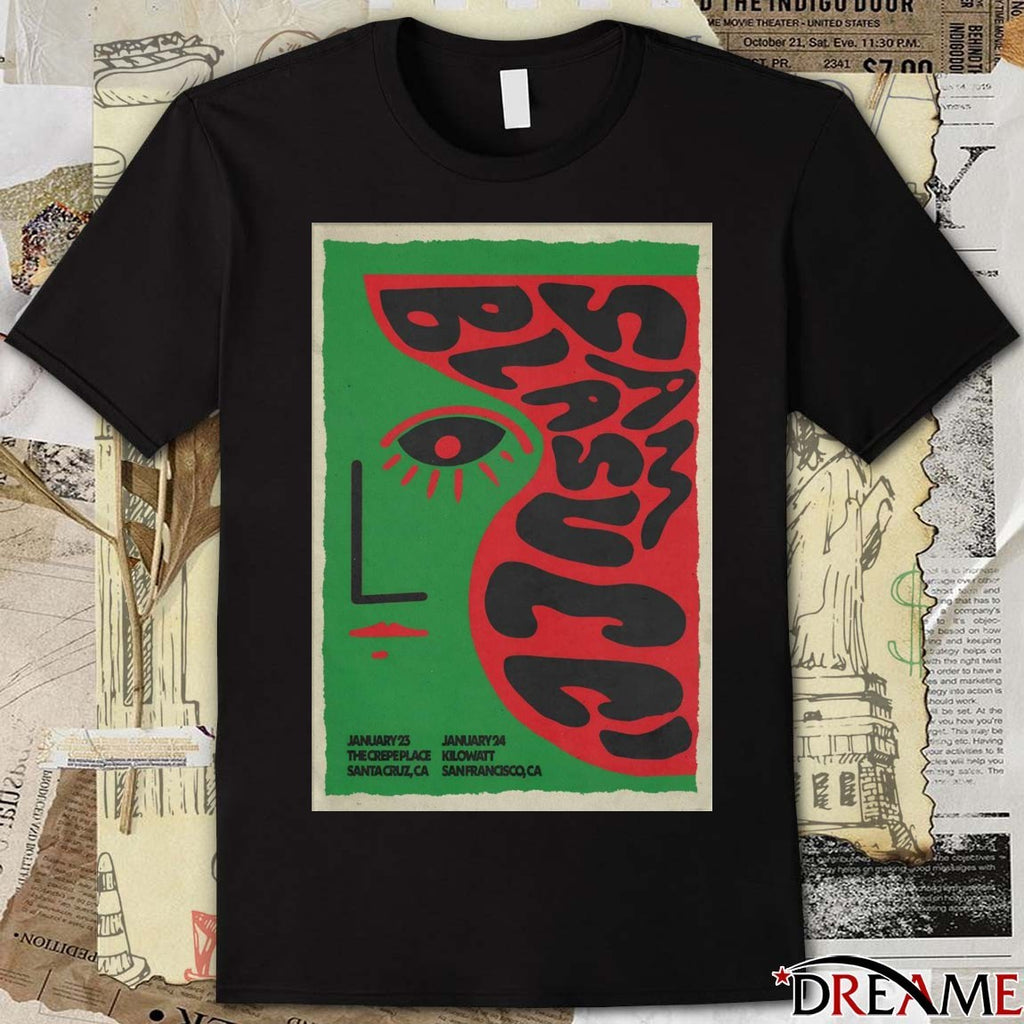Poster Sam Blasucci January 23 2026 Santa Cruz CA And January 24 2026 San Francisco CA t-shirt