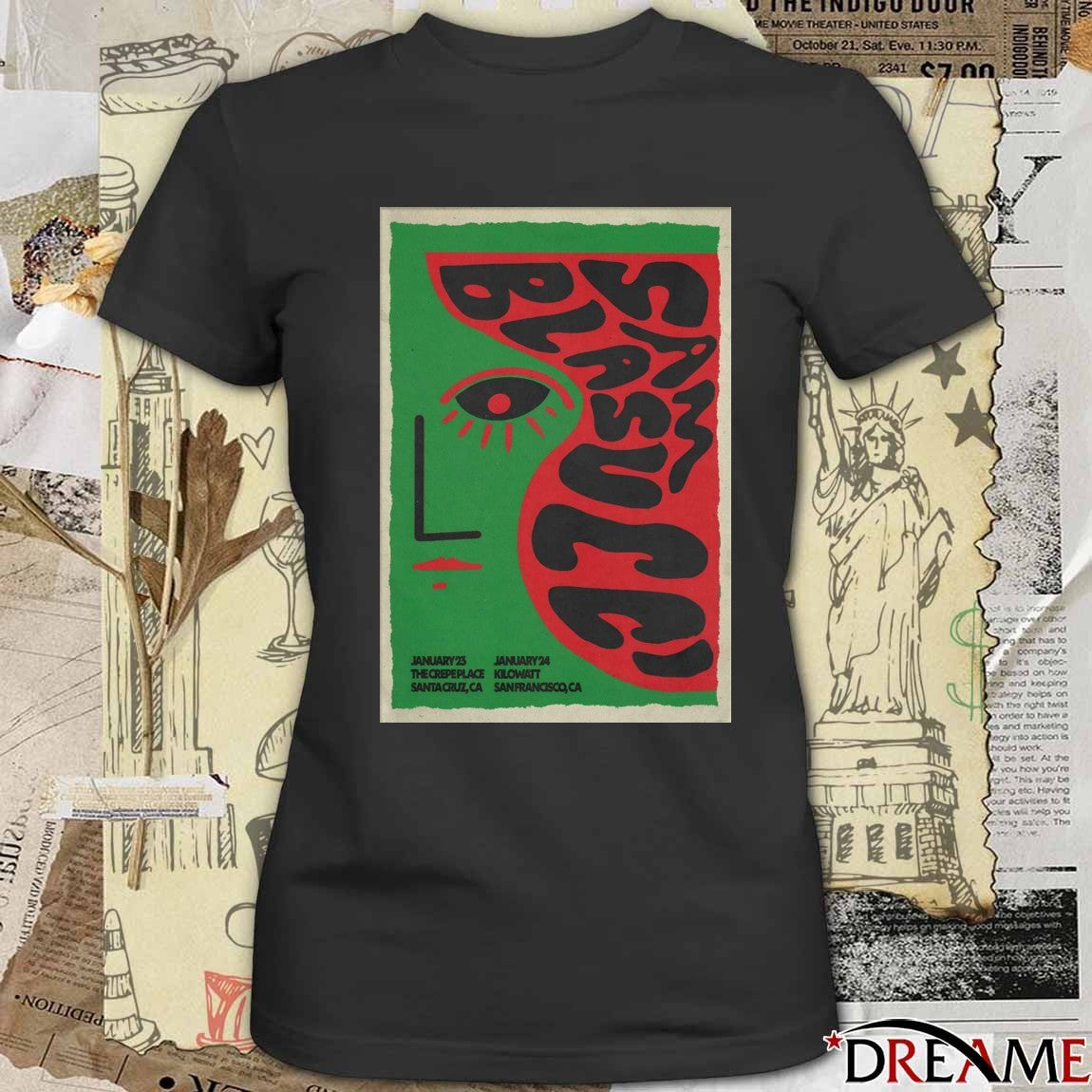 Poster Sam Blasucci January 23 2026 Santa Cruz CA And January 24 2026 San Francisco CA t-shirt