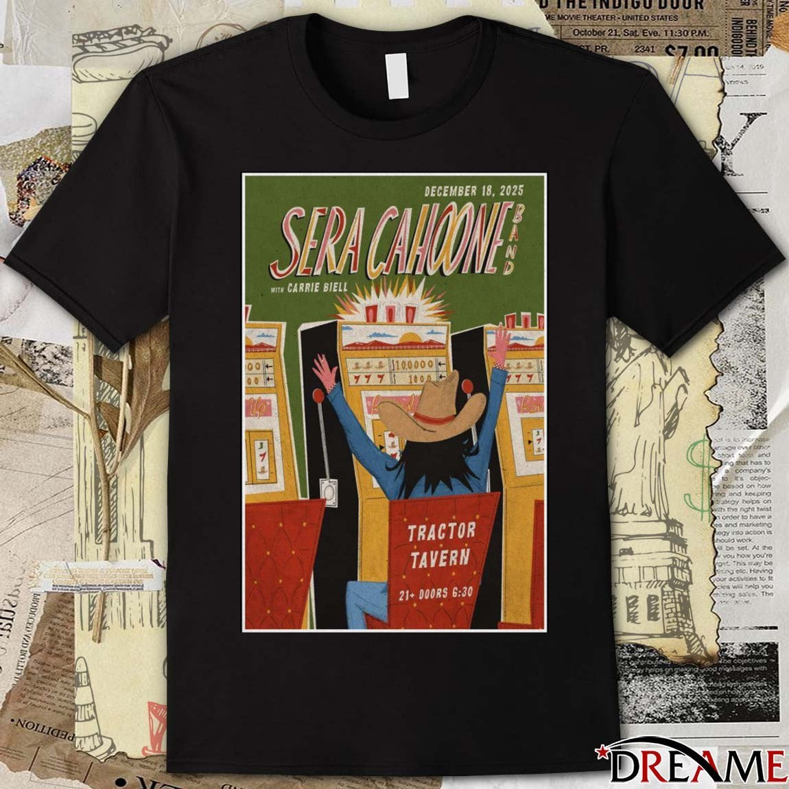 Poster Sera Cahoone December 18 2025 Tractor Tavern Seattle WA t-shirt