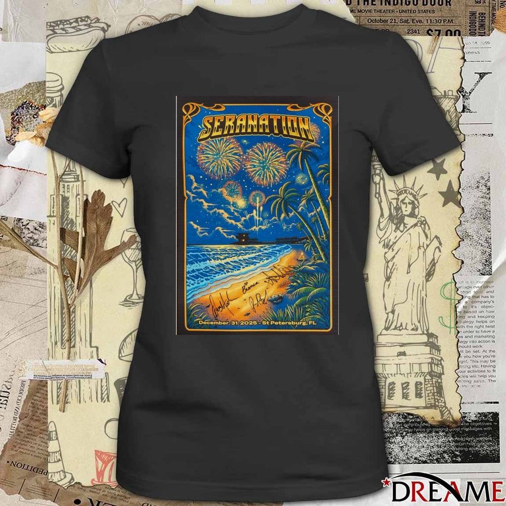 Poster Seranation December 31 2025 St. Petersburg Signed t-shirt
