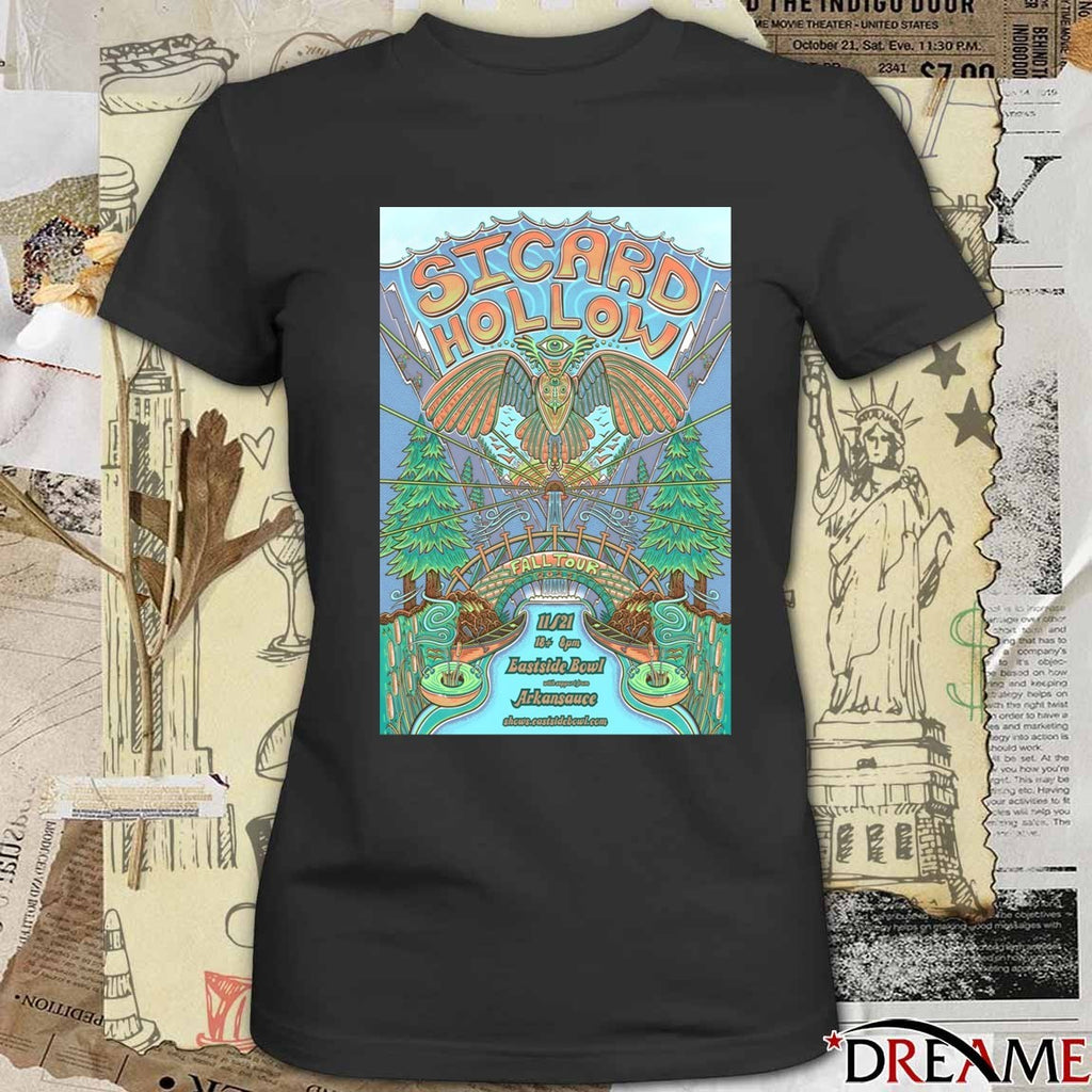 Poster Sicard Hollow Fall Tour Eastside Bowl Nashville TN November 21 2025 t-shirt