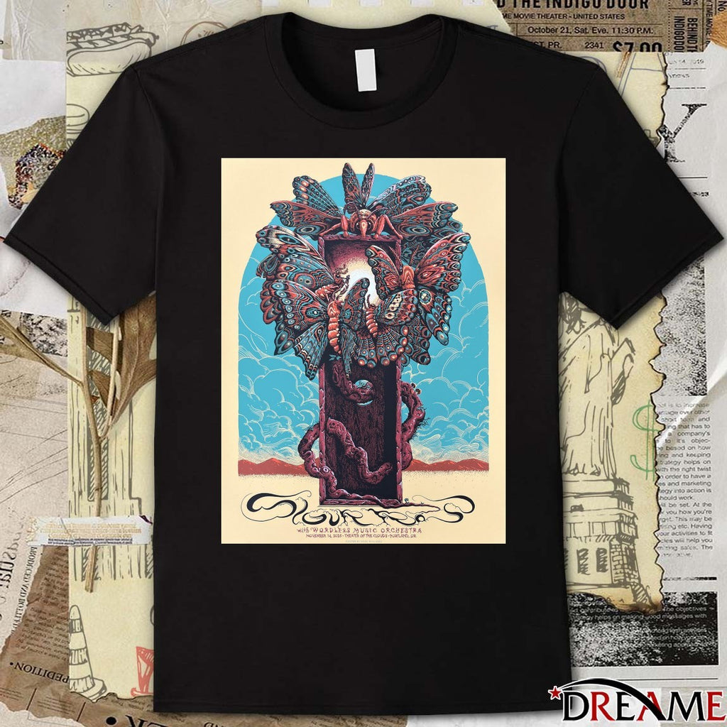 Poster Sigur Rós November 14 2025 Theater of the Clouds Portland OR Tour t-shirt