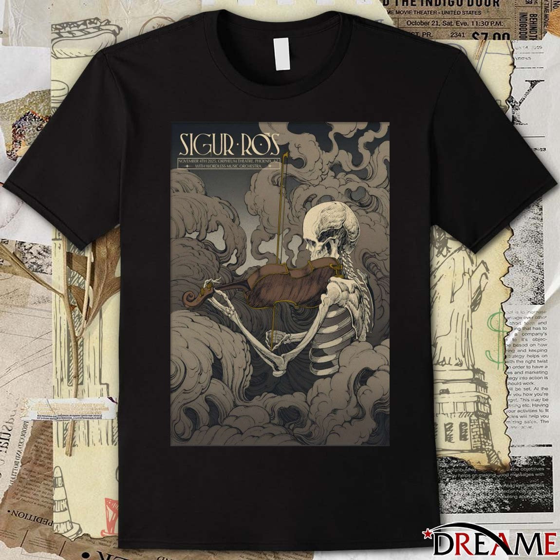 Poster Sigur Ros November 4 2025 Orpheum Theatre Phoenix AZ t-shirt