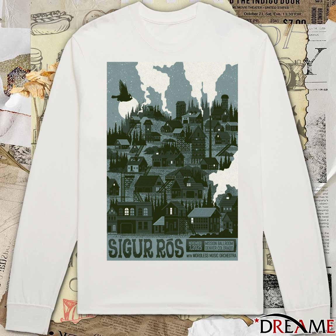 Poster Sigur Ros November 7 2025 Mission Ballroom Denver CO t-shirt