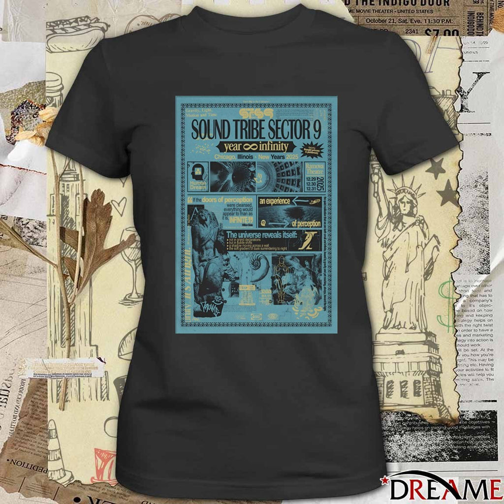 Poster Sound Tribe Sector 9 December 29-31 2025 Chicago IL t-shirt
