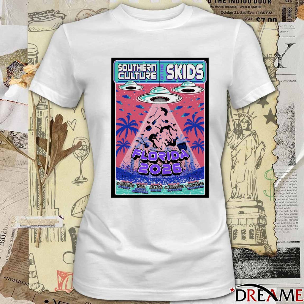 Poster Southern Culture On The Skids Florida 2026 Tour t-shirt
