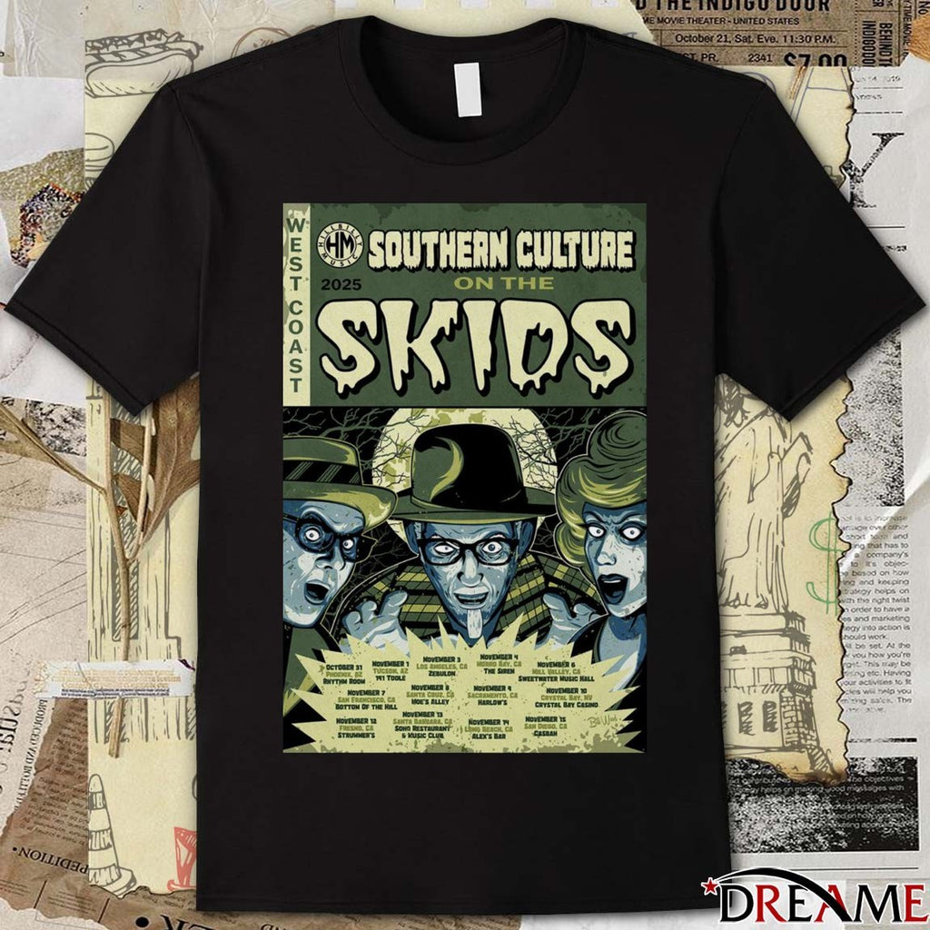Poster Southern Culture On The Skids Tour November 2025 West Coast t-shirt