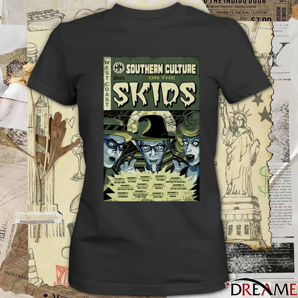 Poster Southern Culture On The Skids Tour November 2025 West Coast t-shirt