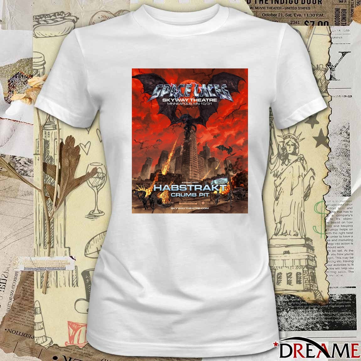 Poster Space Laces Skyway Theatre October 31 2025 Minneapolis Minnesota Halloween t-shirt