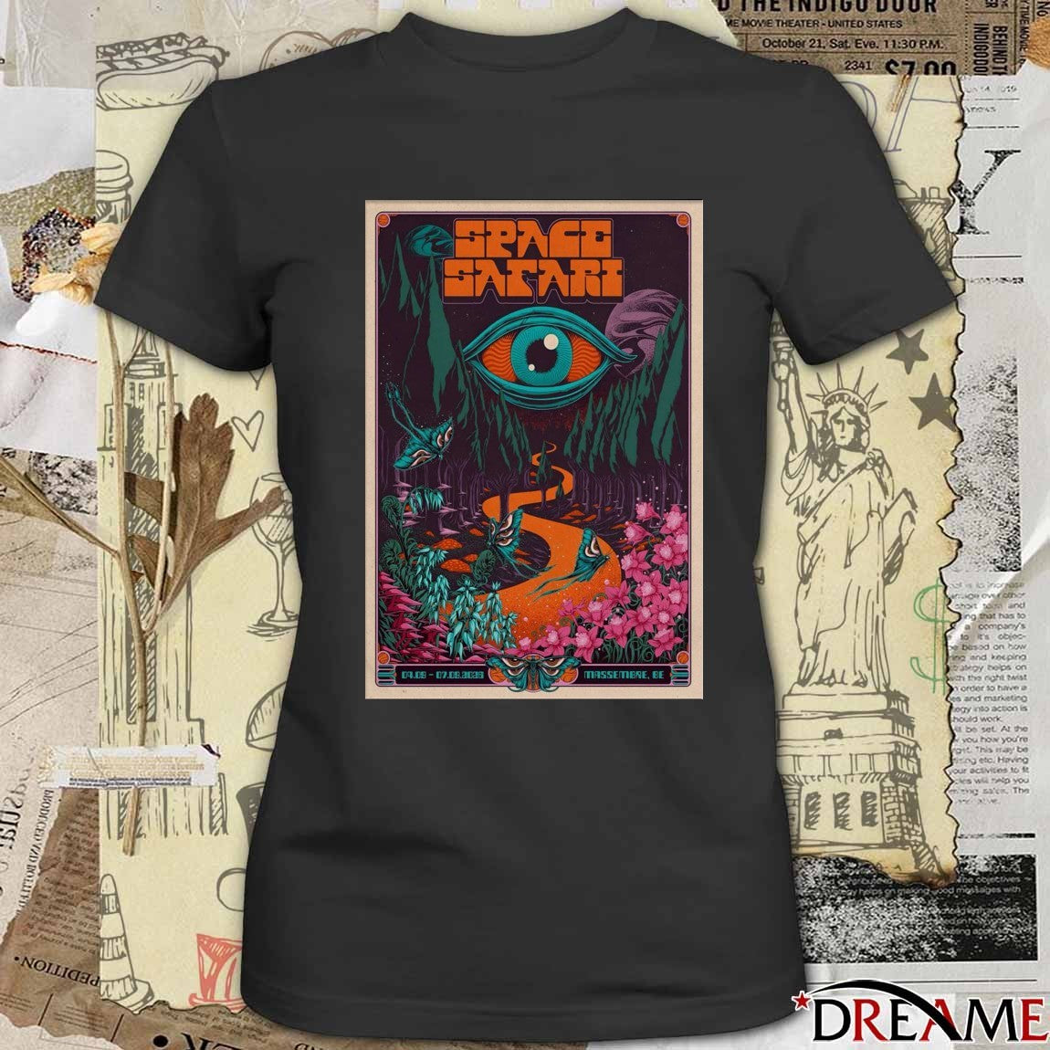 Poster Space Safari Massembre Hastiere September 4-7 2026 t-shirt