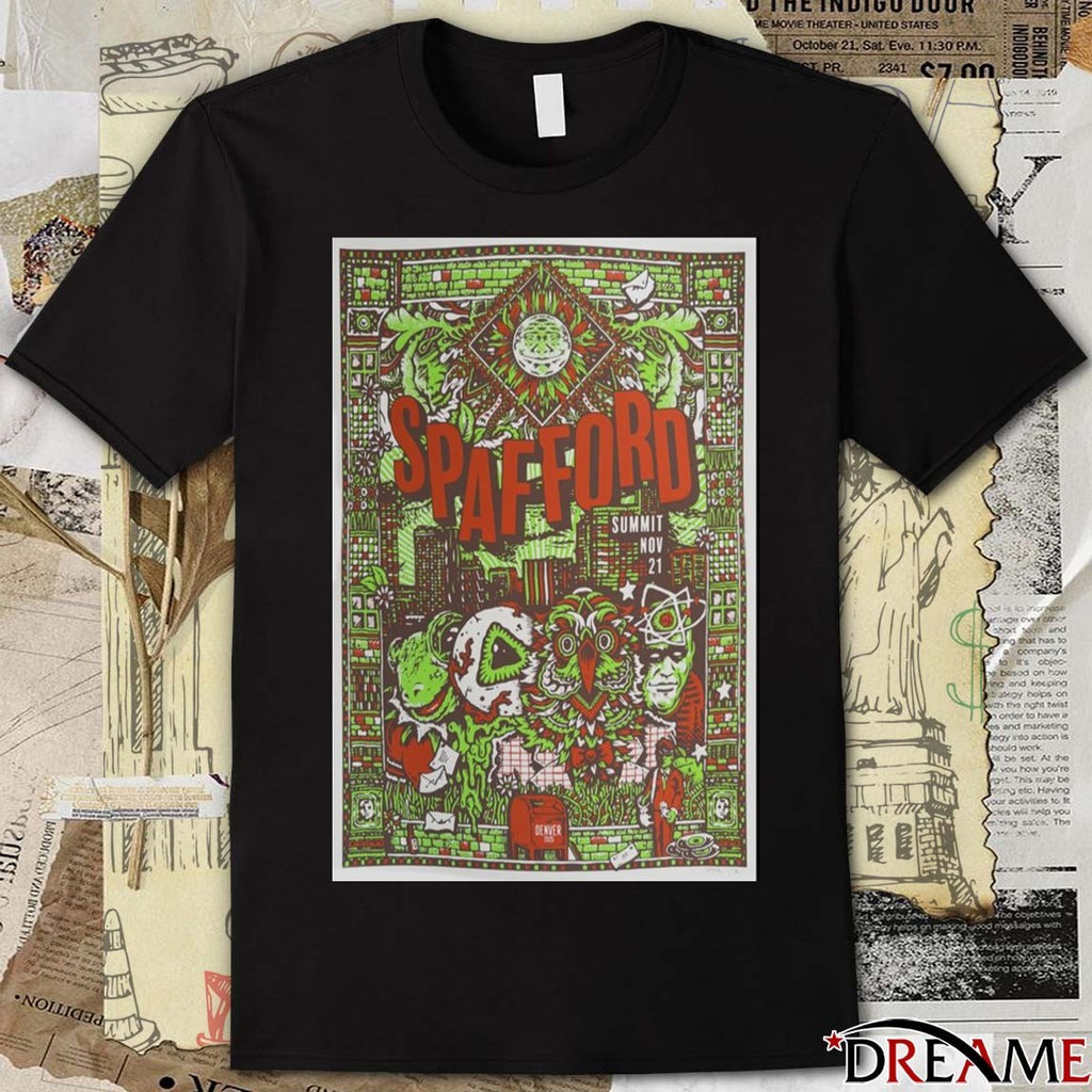 Poster Spafford Denver, CO November 21 2025 Concert t-shirt