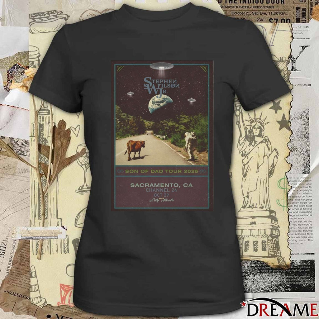 Poster Stephen Wilson JR. October 29 2025 Sacramento CA Channel 24 Tour t-shirt