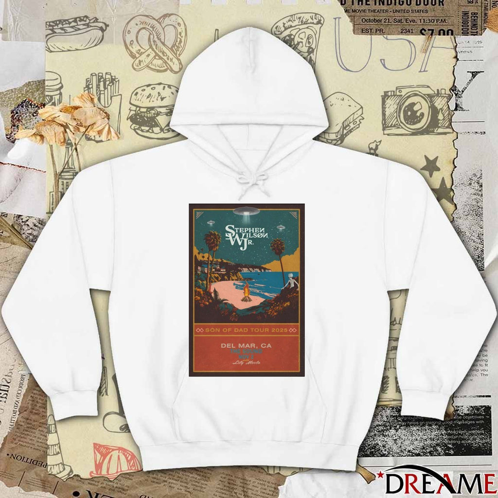 Poster Stephen Wilson JR. Son Of Dad Tour November 2 2025 Del Mar CA The Sound t-shirt